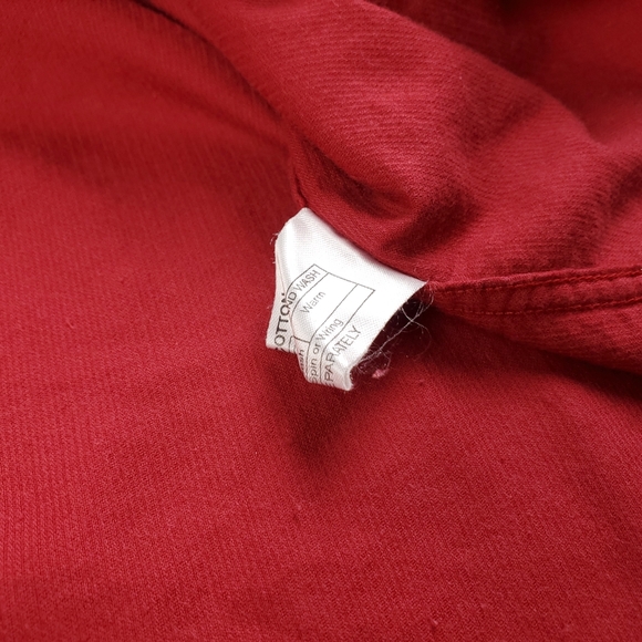 Vintage 90s Thomas Burberry Corduroy Shirt Mens Small Button Down Red Classic - Picture 12 of 13